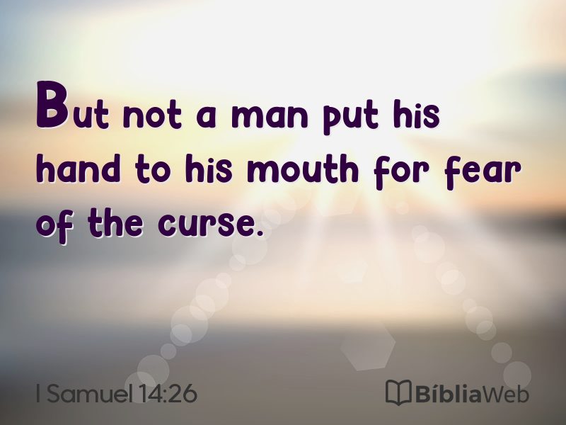 I Samuel 14:26 em imagem para compartilhar