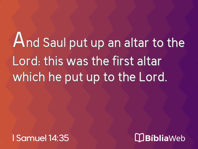 I Samuel 14:35 em imagem para compartilhar