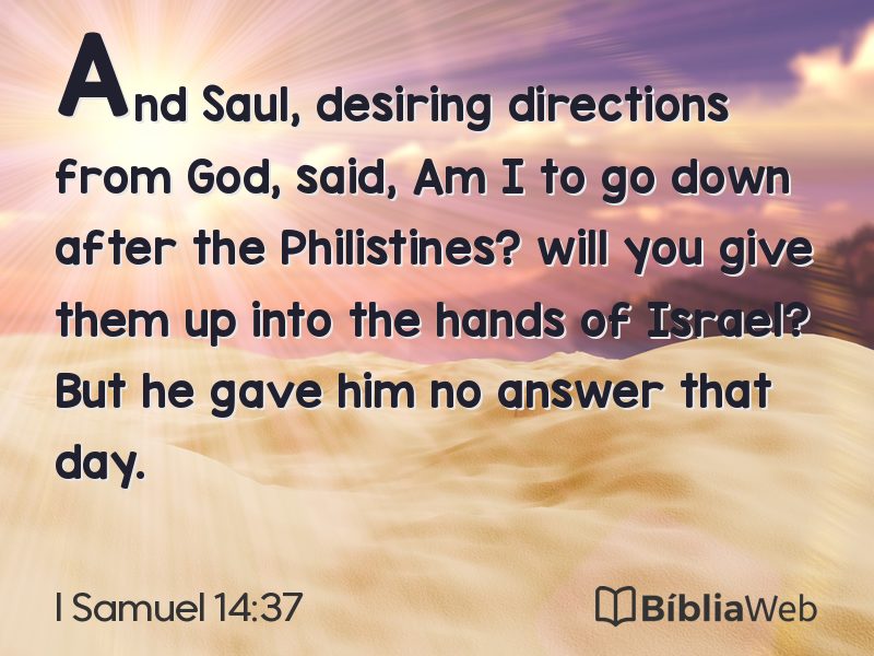 I Samuel 14:37 em imagem para compartilhar
