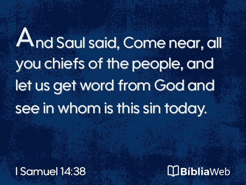 I Samuel 14:38 em imagem para compartilhar