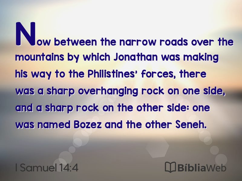I Samuel 14:4 em imagem para compartilhar