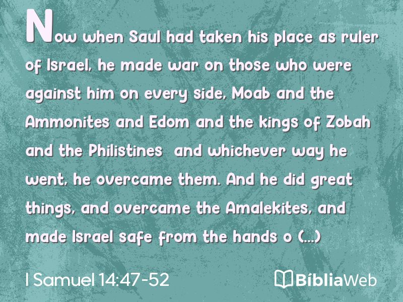 I Samuel 14:47-52 em imagem para compartilhar