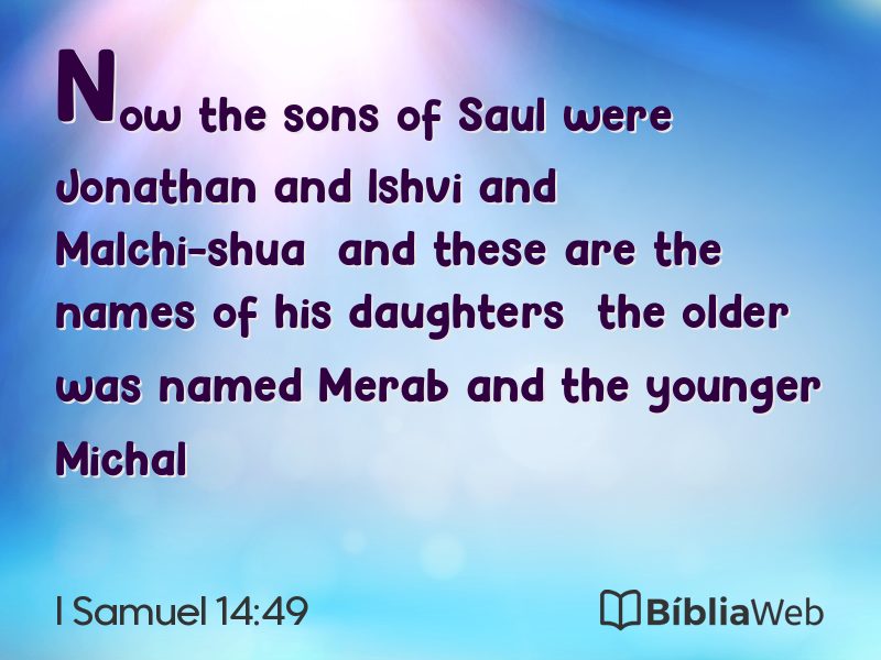 I Samuel 14:49 em imagem para compartilhar