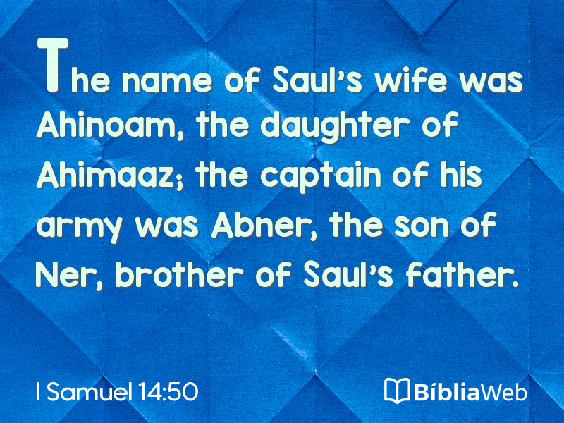 I Samuel 14:50 em imagem para compartilhar