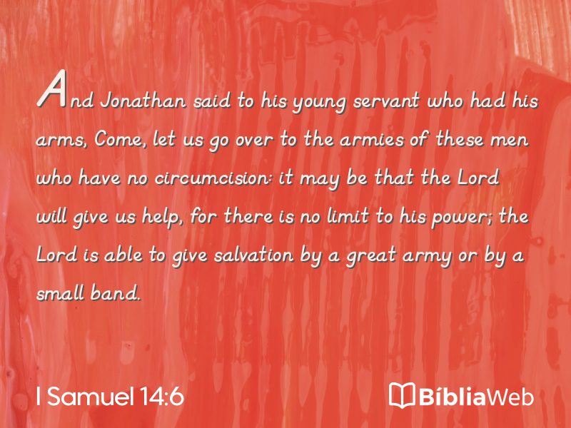 I Samuel 14:6 em imagem para compartilhar