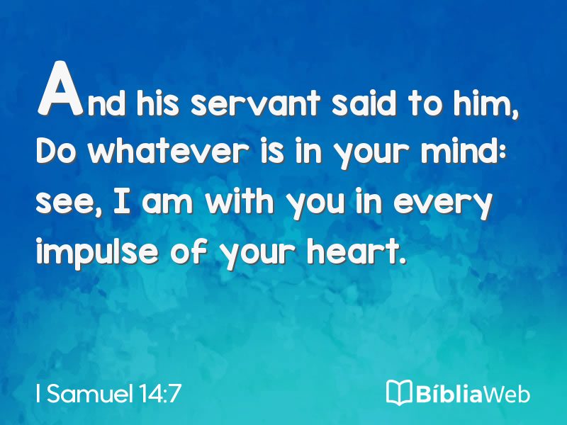 I Samuel 14:7 em imagem para compartilhar