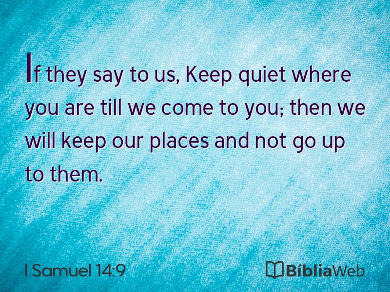 I Samuel 14:9 em imagem para compartilhar