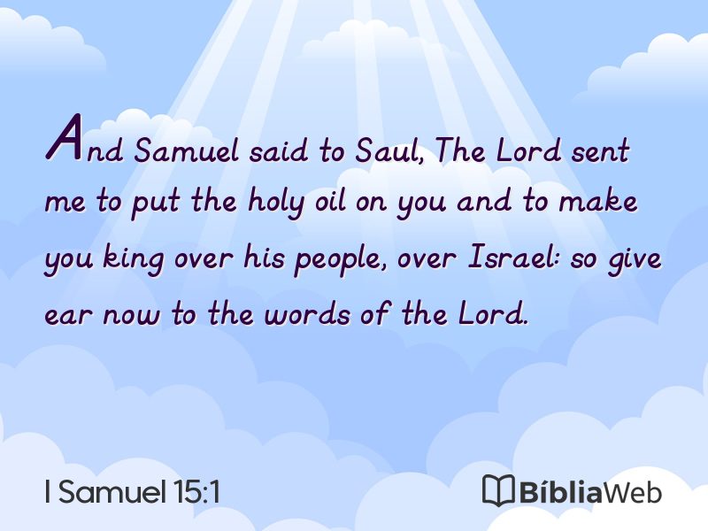 I Samuel 15:1 em imagem para compartilhar