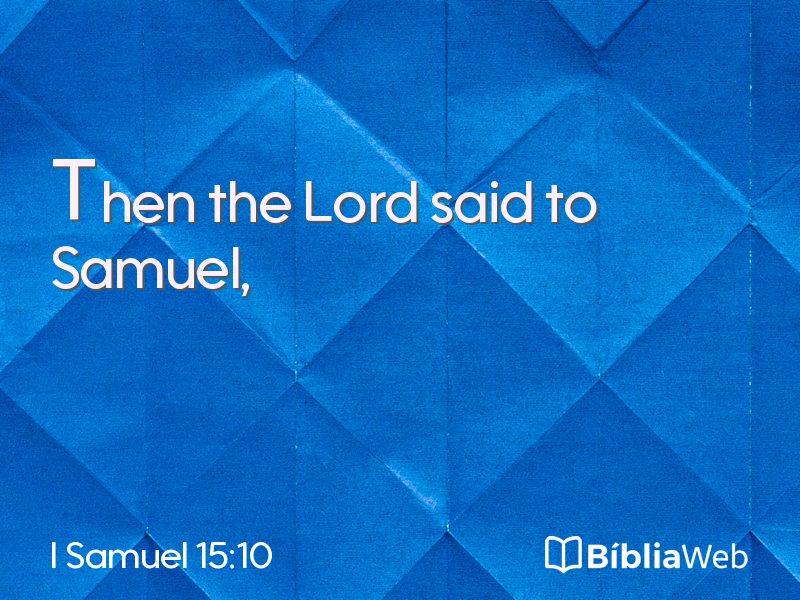I Samuel 15:10 em imagem para compartilhar
