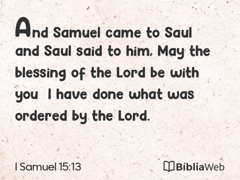 I Samuel 15:13 em imagem para compartilhar