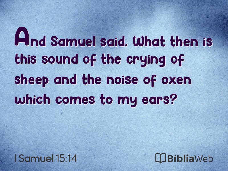 I Samuel 15:14 em imagem para compartilhar