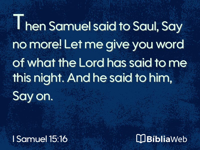 I Samuel 15:16 em imagem para compartilhar