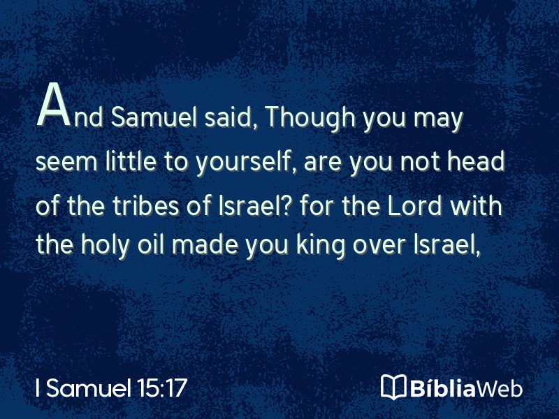 I Samuel 15:17 em imagem para compartilhar