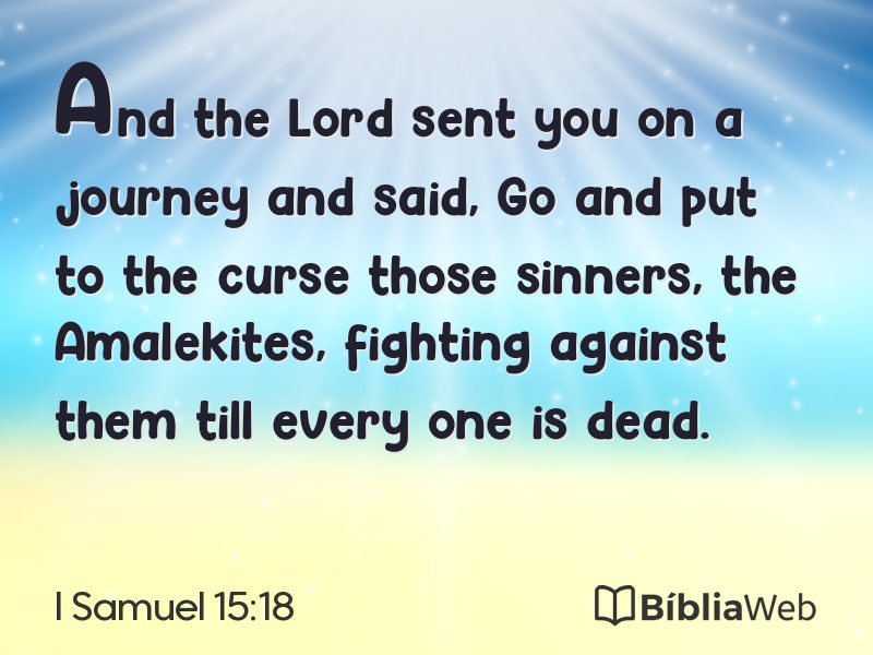 I Samuel 15:18 em imagem para compartilhar
