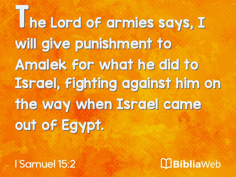 I Samuel 15:2 em imagem para compartilhar