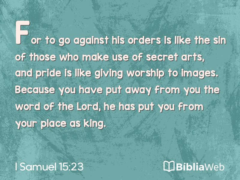 I Samuel 15:23 em imagem para compartilhar