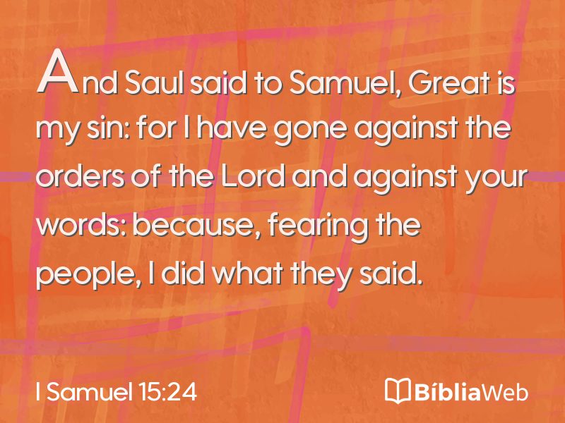 I Samuel 15:24 em imagem para compartilhar