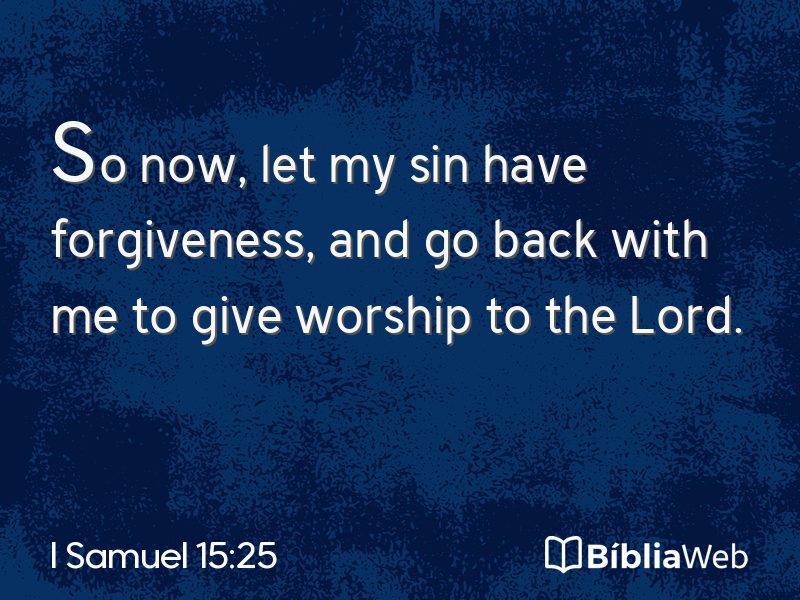I Samuel 15:25 em imagem para compartilhar
