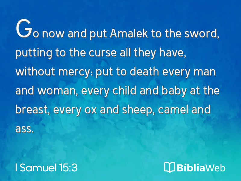 I Samuel 15:3 em imagem para compartilhar