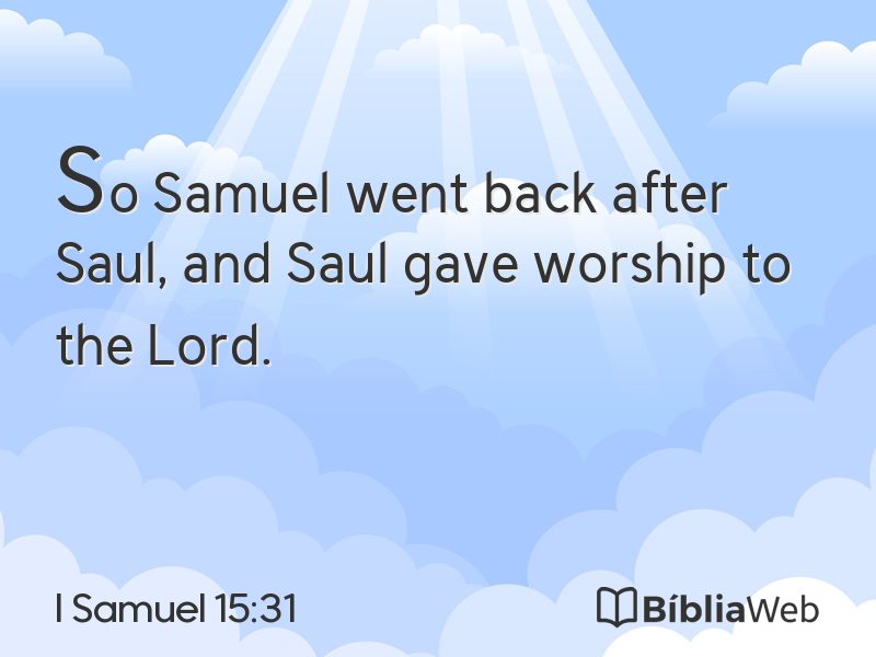 I Samuel 15:31 em imagem para compartilhar
