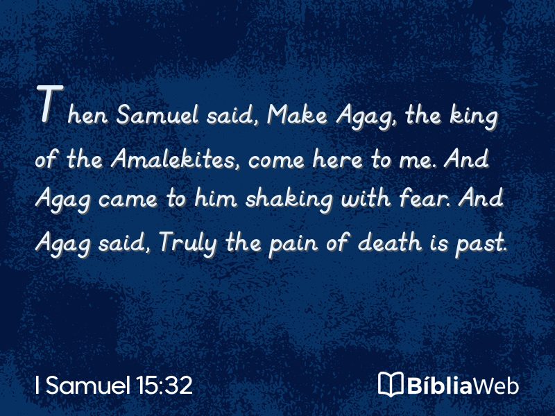 I Samuel 15:32 em imagem para compartilhar
