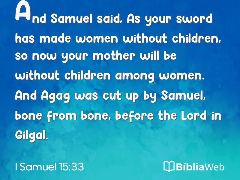 I Samuel 15:33 em imagem para compartilhar
