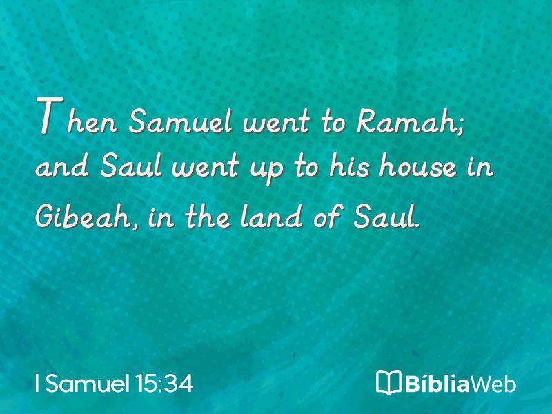 I Samuel 15:34 em imagem para compartilhar