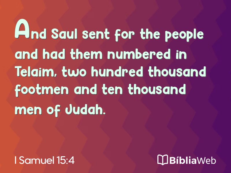I Samuel 15:4 em imagem para compartilhar