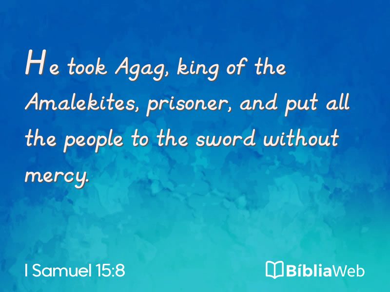 I Samuel 15:8 em imagem para compartilhar