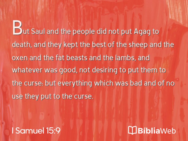I Samuel 15:9 em imagem para compartilhar