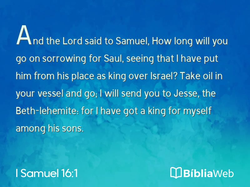 I Samuel 16:1 em imagem para compartilhar