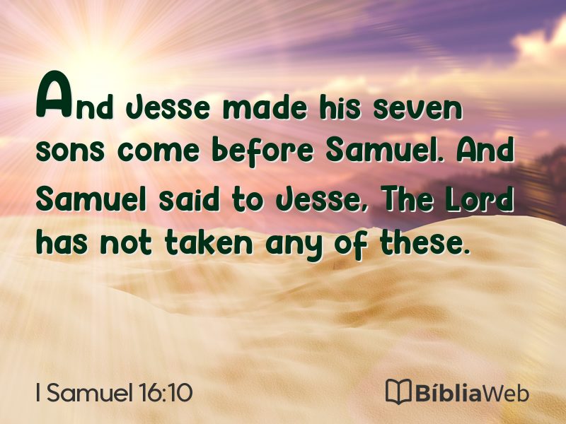 I Samuel 16:10 em imagem para compartilhar