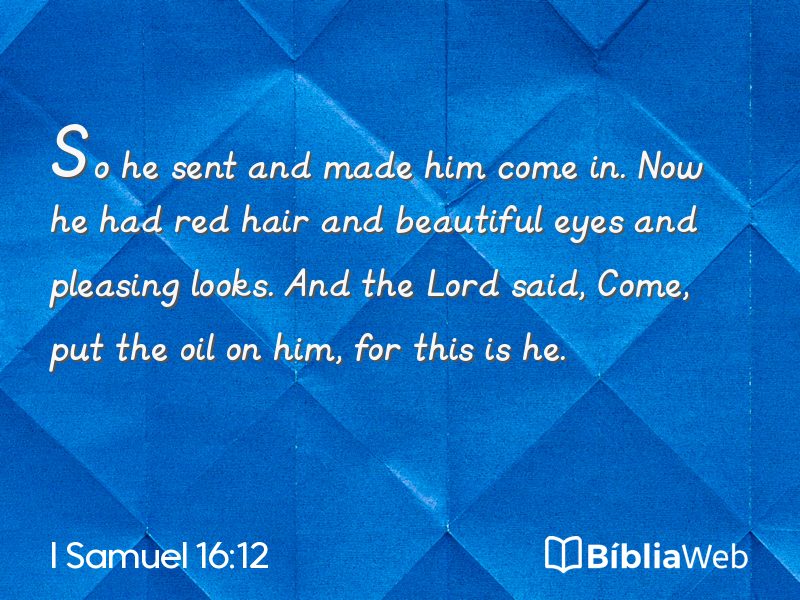 I Samuel 16:12 em imagem para compartilhar