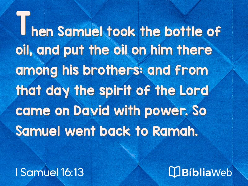 I Samuel 16:13 em imagem para compartilhar