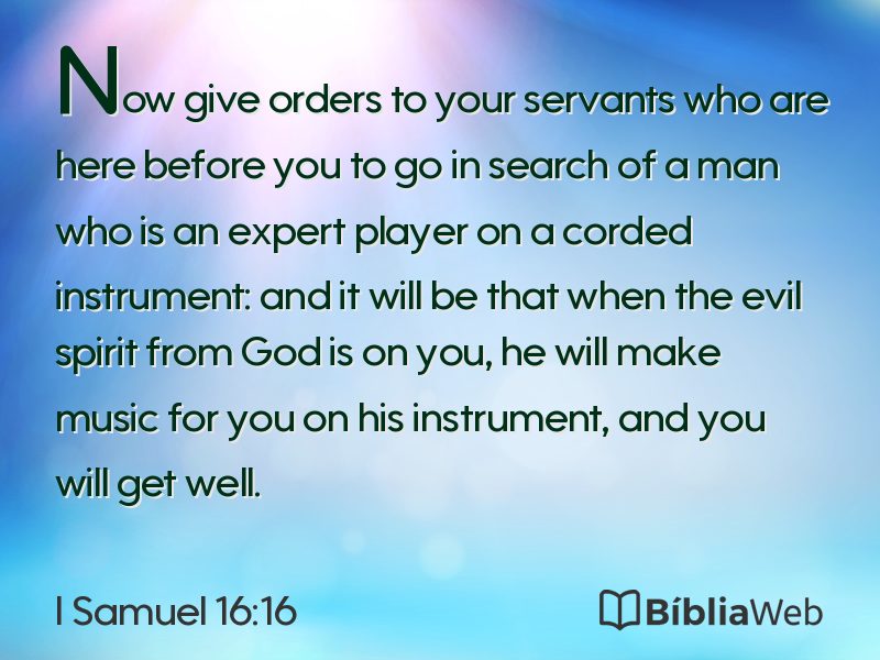 I Samuel 16:16 em imagem para compartilhar