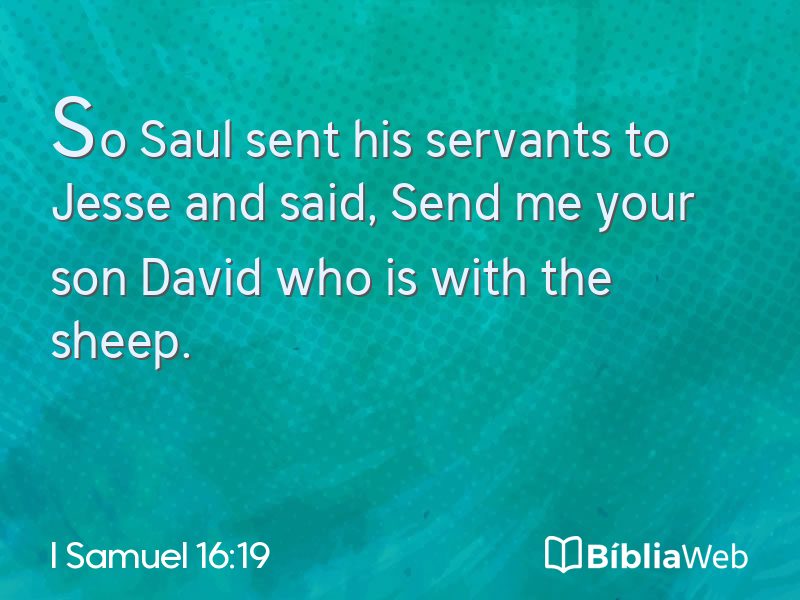 I Samuel 16:19 em imagem para compartilhar