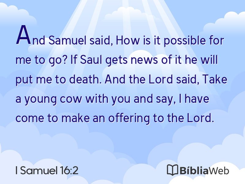 I Samuel 16:2 em imagem para compartilhar