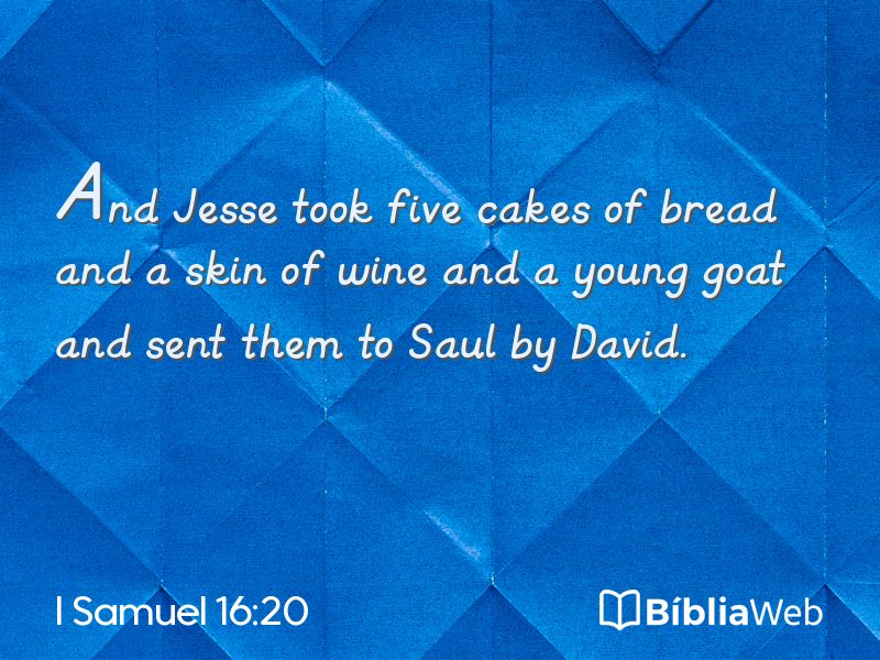 I Samuel 16:20 em imagem para compartilhar