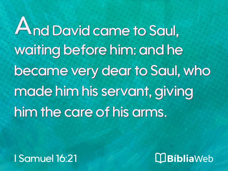 I Samuel 16:21 em imagem para compartilhar