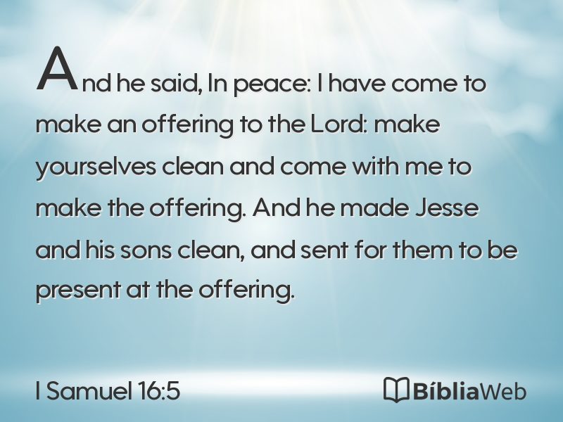 I Samuel 16:5 em imagem para compartilhar