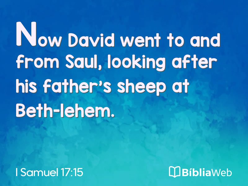 I Samuel 17:15 em imagem para compartilhar