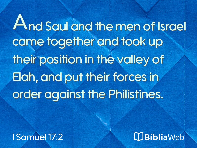 I Samuel 17:2 em imagem para compartilhar