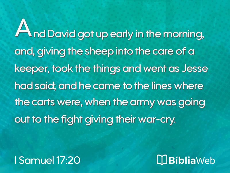 I Samuel 17:20 em imagem para compartilhar