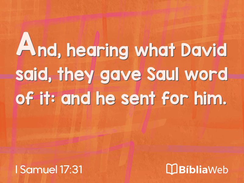 I Samuel 17:31 em imagem para compartilhar