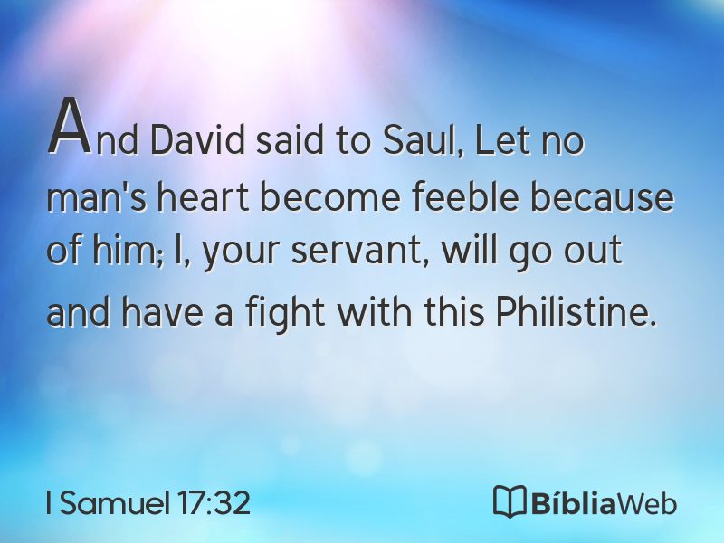 I Samuel 17:32 em imagem para compartilhar