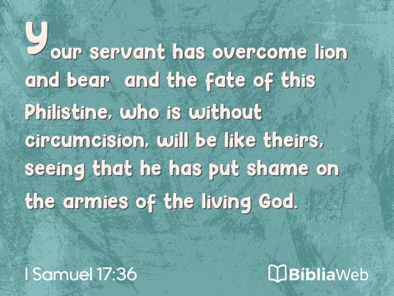 I Samuel 17:36 em imagem para compartilhar