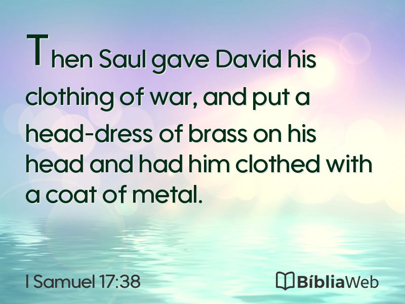 I Samuel 17:38 em imagem para compartilhar