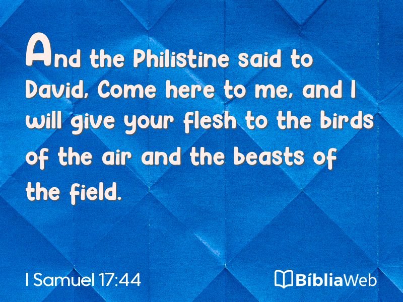 I Samuel 17:44 em imagem para compartilhar