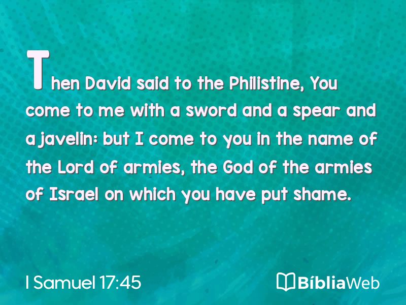 I Samuel 17:45 em imagem para compartilhar