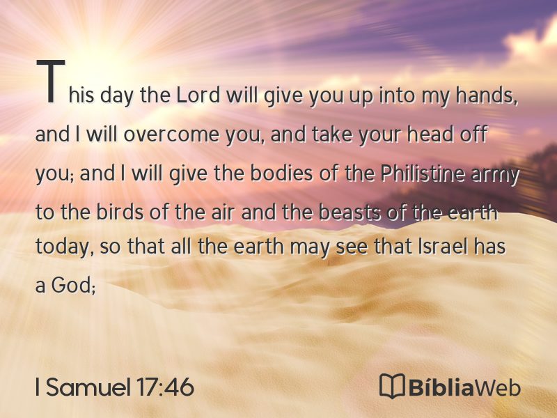 I Samuel 17:46 em imagem para compartilhar